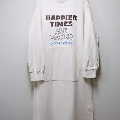 [BUNJANG] Lucky Chouette Long Sweatshirt Dress / 럭키슈에뜨 맨투맨 롱원피스 택38