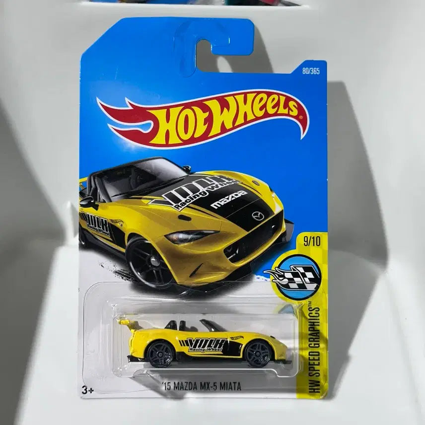 [BUNJANG] Hot Wheels Mazda MX-5 Miata 2015 Yellow Diecast Car / 1:64 핫휠 마쯔다 미아타 MX5 2015 옐로우 볼크레이싱 리버리