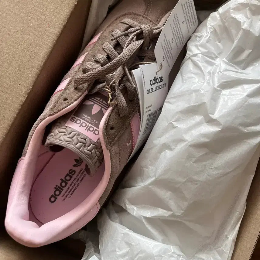 [BUNJANG] Adidas Gazelle Bold Trace Brown Clear Pink Sneakers / 마지막 가격내림) 아디다스 가젤 볼드 트레이스 브라운 클리어 핑크 새상