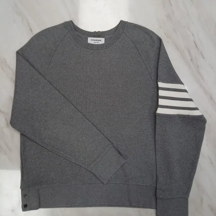 [BUNJANG] Thom Browne Gray Diagonal Knit Sweater / [신형 새상품급 남성용] 톰브라운 회색 사선 니트 4 사이즈