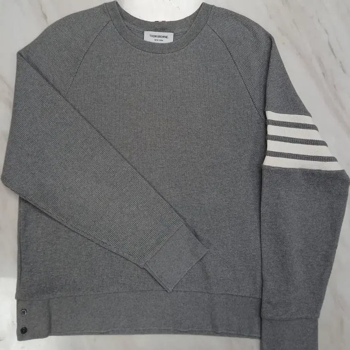 [BUNJANG] Thom Browne Gray Diagonal Knit Sweater / [신형 새상품급 남성용] 톰브라운 회색 사선 니트 4 사이즈