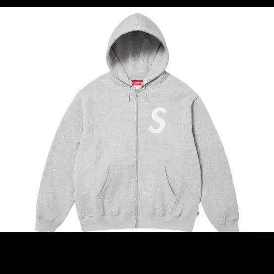 [BUNJANG] Supreme S-Logo Hoodie Gray / 슈프림 S로고 후드집업 그레이 24fw