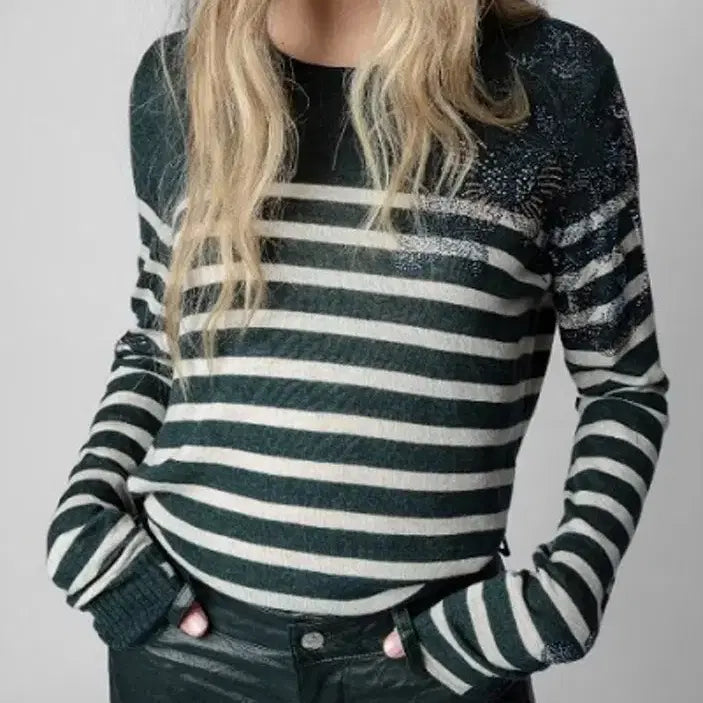 [BUNJANG] Zadig & Voltaire Cashmere Bead Knit Sweater / 쟈딕앤볼테르 캐시미어 비즈 니트 새상품