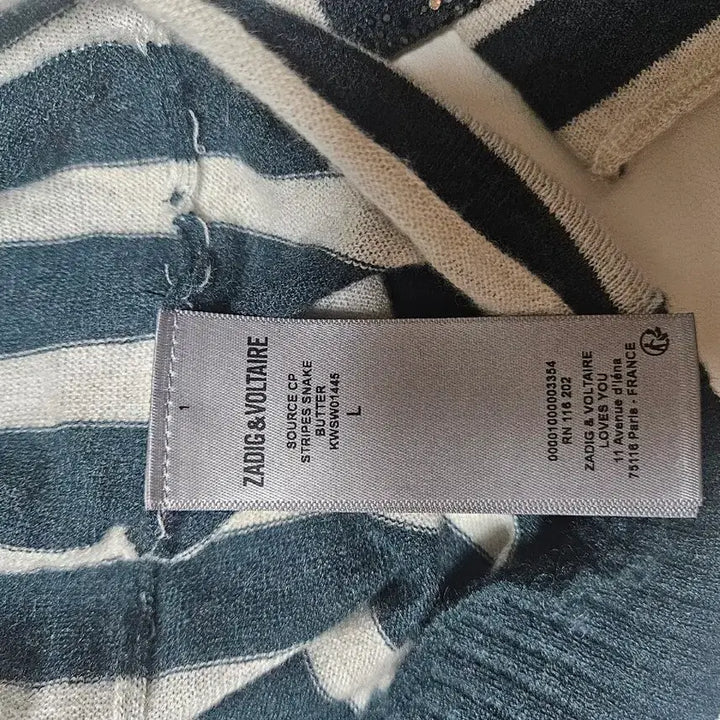 [BUNJANG] Zadig & Voltaire Cashmere Bead Knit Sweater / 쟈딕앤볼테르 캐시미어 비즈 니트 새상품