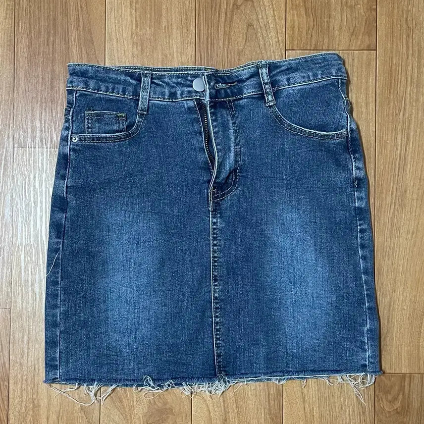 [BUNJANG] Unknown S Size Blue Denim Skirt / 여성 스판 청치마 스커트 S