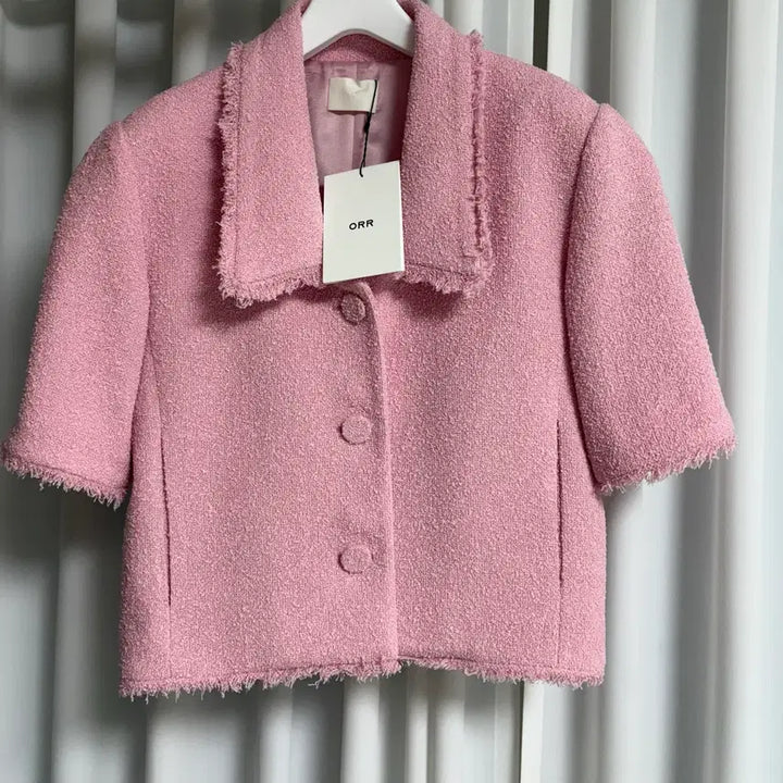 [BUNJANG] Orr Audrey Tweed Jacket Pink / 오르 오드리 트위드 자켓 핑크