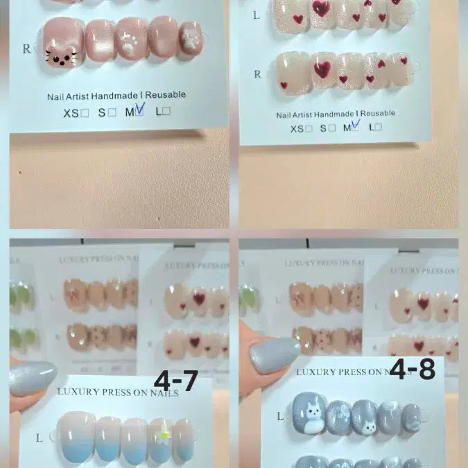 [BUNJANG] Handmade Nail Tip Set / 4번 핸드메이드 수제 네일팁 구경오세요