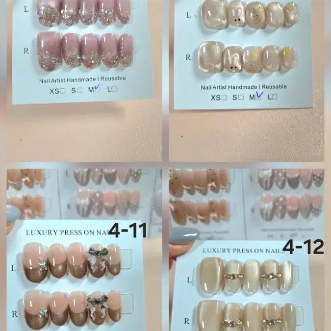 [BUNJANG] Handmade Nail Tip Set / 4번 핸드메이드 수제 네일팁 구경오세요