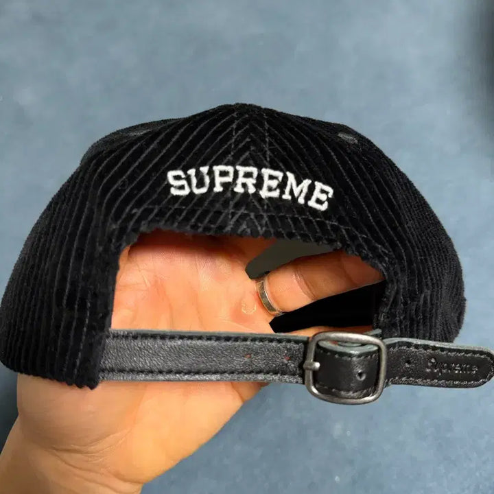 [BUNJANG] Supreme Corduroy S-Logo 6-Panel Cap / 슈프림 코듀로이 S로고 6-패널 블랙-24Fw