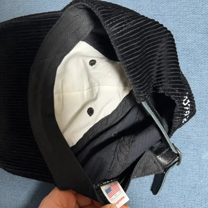 [BUNJANG] Supreme Corduroy S-Logo 6-Panel Cap / 슈프림 코듀로이 S로고 6-패널 블랙-24Fw