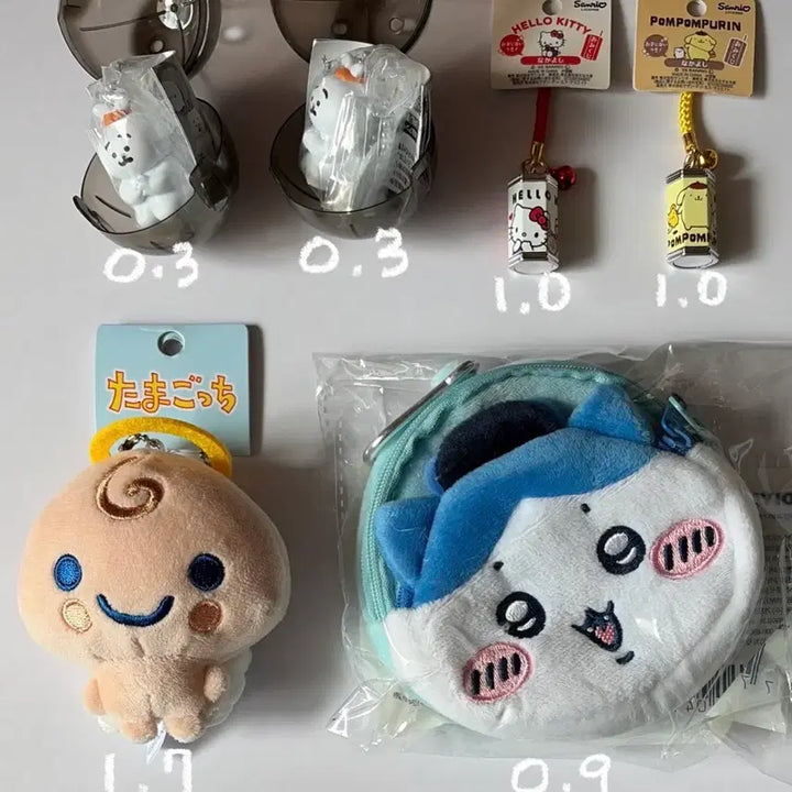 [BUNJANG] Sanrio Hello Kitty, Pom Pom Purin, Hachiwared, Tamagotchi Keychain Pouch / 다마고치 텐시치 하치와레 산리오 헬로키티 폼폼푸린 키링 가챠 파우치