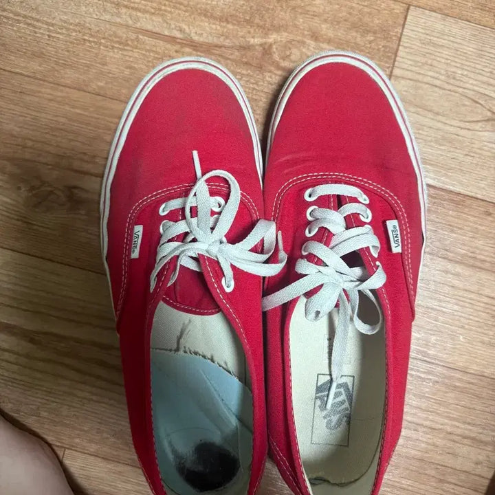 [BUNJANG] Vans Authentic Red Sneakers / 반스 어센틱 레드 290
