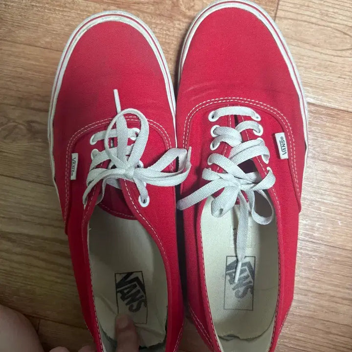 [BUNJANG] Vans Authentic Red Sneakers / 반스 어센틱 레드 290