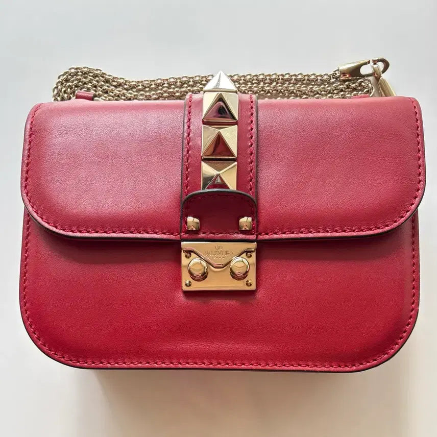 [BUNJANG] Valentino Rockstud Chain Bag Red / 발렌티노 락스터드 체인백 레드 가방 풀구성 상태좋음