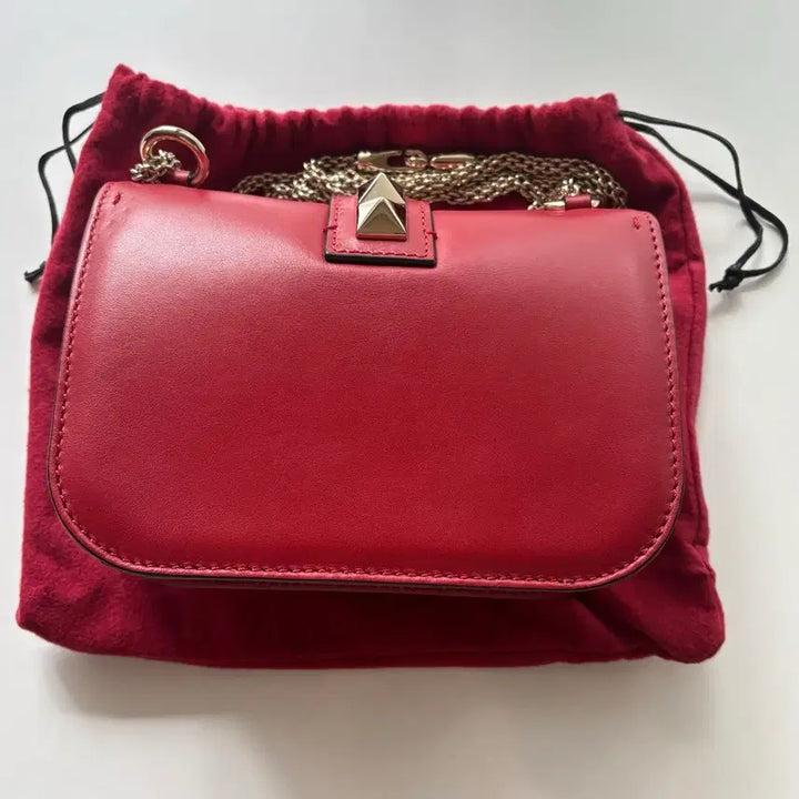 [BUNJANG] Valentino Rockstud Chain Bag Red / 발렌티노 락스터드 체인백 레드 풀구성 상태좋음