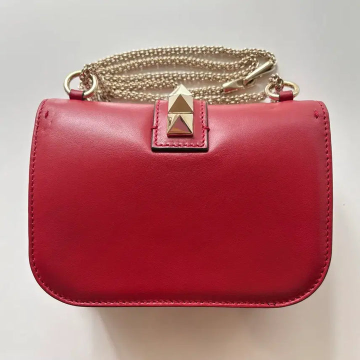 [BUNJANG] Valentino Rockstud Chain Bag Red / 발렌티노 락스터드 체인백 레드 가방 풀구성 상태좋음