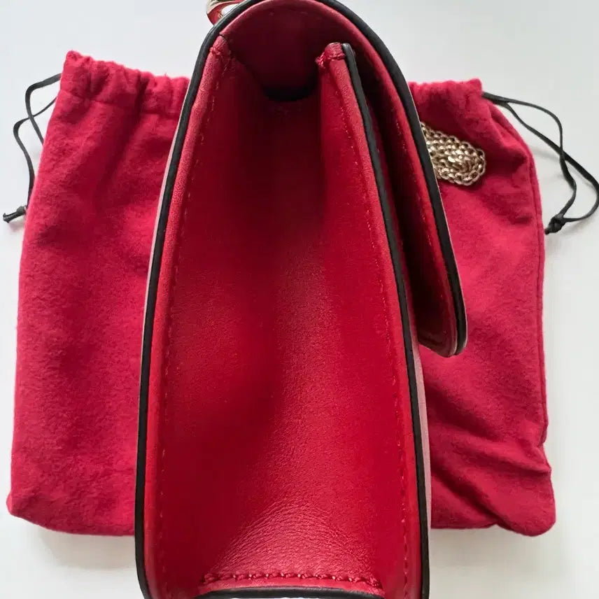 [BUNJANG] Valentino Rockstud Chain Bag Red / 발렌티노 락스터드 체인백 레드 가방 풀구성 상태좋음