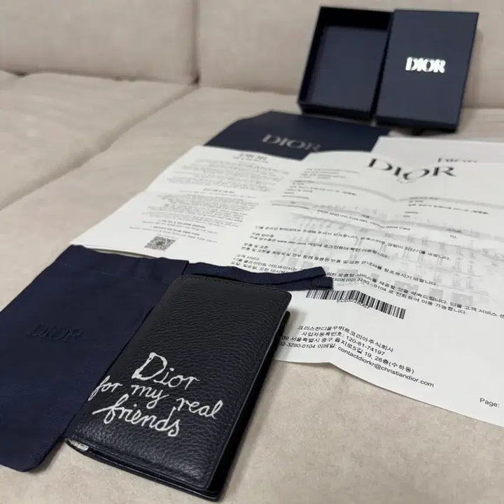 [BUNJANG] Dior Hilton Nel Leather Organizer Card Wallet / 디올 힐튼 넬 레더 오거나이저 카드지갑
