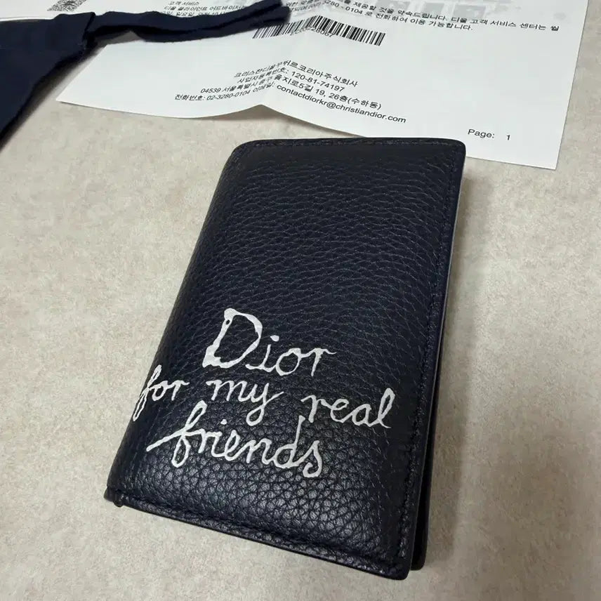 [BUNJANG] Dior Hilton Nel Leather Organizer Card Wallet / 디올 힐튼 넬 레더 오거나이저 카드지갑