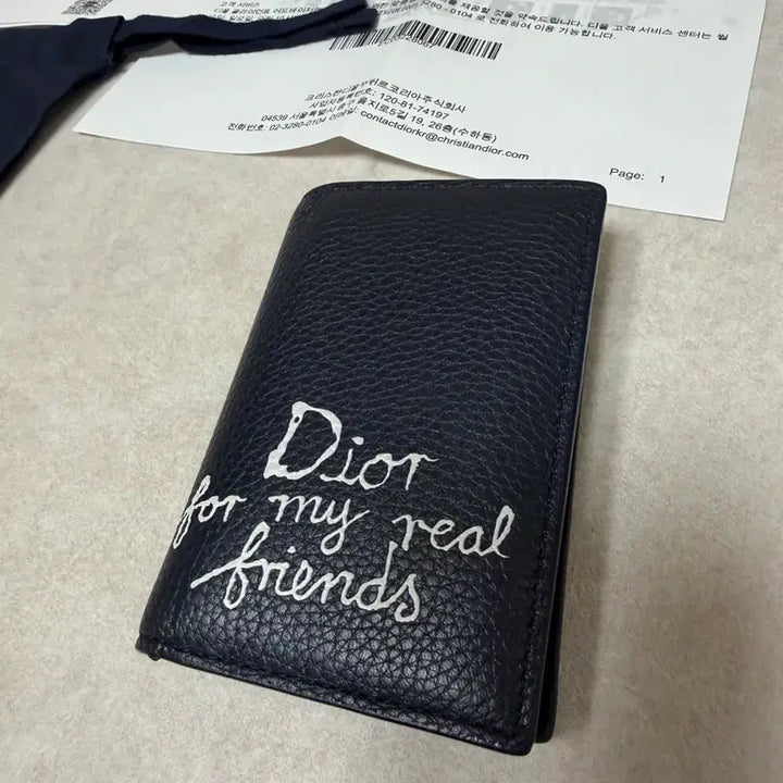 [BUNJANG] Dior Hilton Nel Leather Organizer Card Wallet / 디올 힐튼 넬 레더 오거나이저 카드지갑