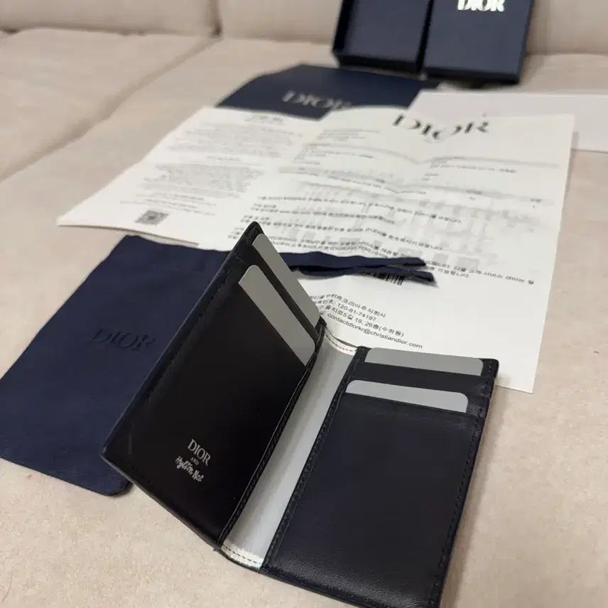 [BUNJANG] Dior Hilton Nel Leather Organizer Card Wallet / 디올 힐튼 넬 레더 오거나이저 카드지갑