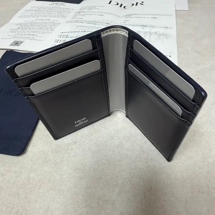 [BUNJANG] Dior Hilton Nel Leather Organizer Card Wallet / 디올 힐튼 넬 레더 오거나이저 카드지갑