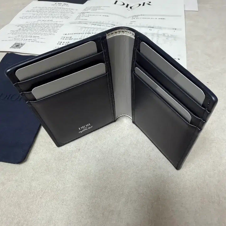 [BUNJANG] Dior Hilton Nel Leather Organizer Card Wallet / 디올 힐튼 넬 레더 오거나이저 카드지갑