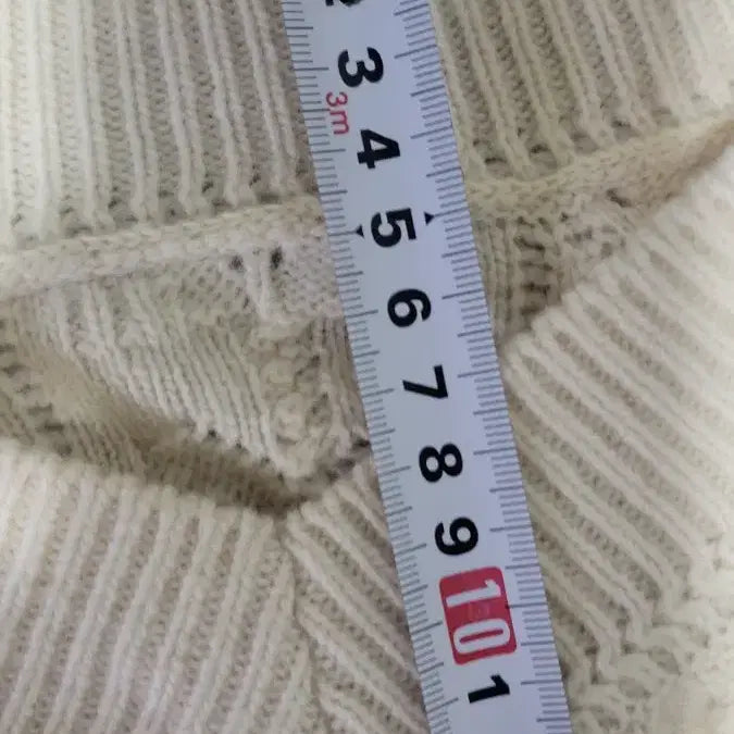 [BUNJANG] Deco Cashmere Ivory Knit Sweater / 데코 캐시미어 아이보리 니트