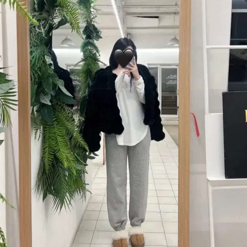 [BUNJANG] Mongle Fur Jacket (Black) / 몽글 퍼 자켓(블랙)