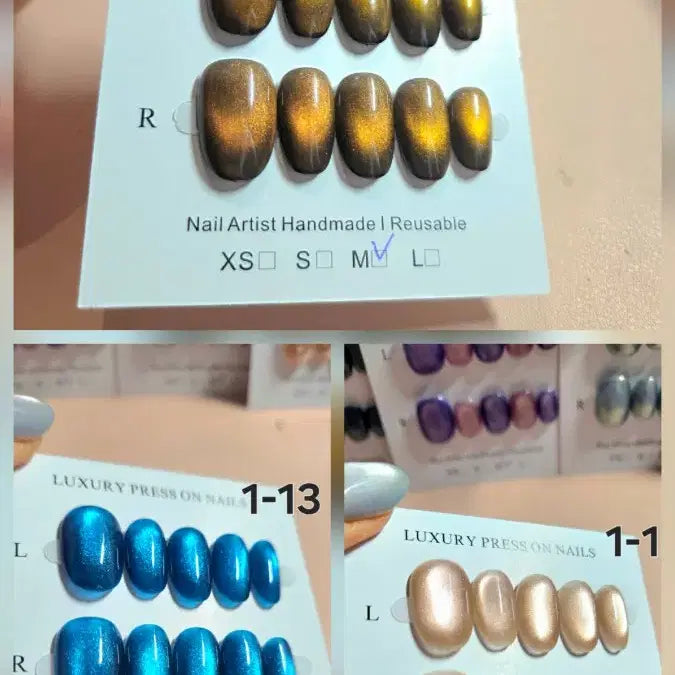 [BUNJANG] Handmade Magnetic Nail Tips Set / 1번 핸드메이드 수제 자석 네일팁 구경오세요