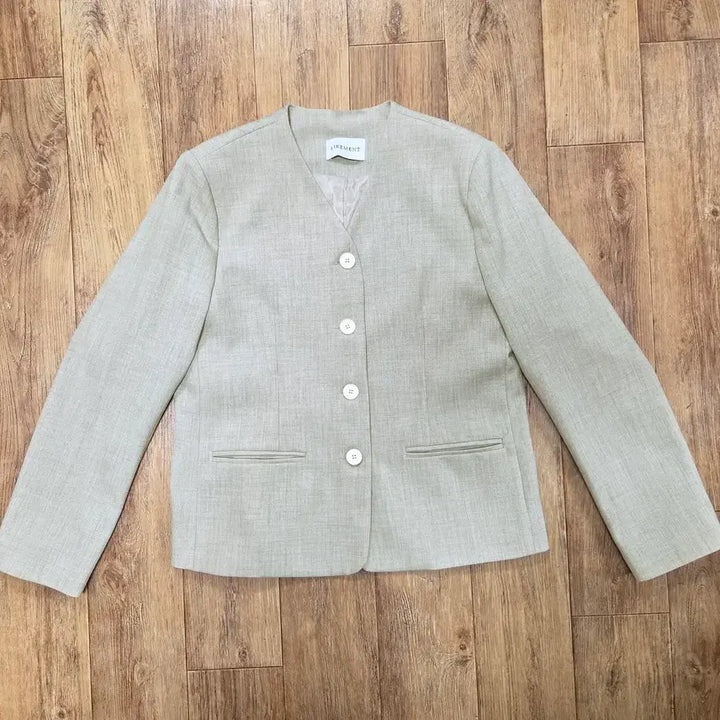 [BUNJANG] LIKEMENT No Collar Jacket / 라이크먼트(LIKEMENT) 노카라 자켓 프리사이즈 새상품