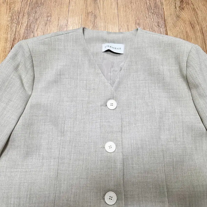 [BUNJANG] LIKEMENT No Collar Jacket / 라이크먼트(LIKEMENT) 노카라 자켓 프리사이즈 새상품