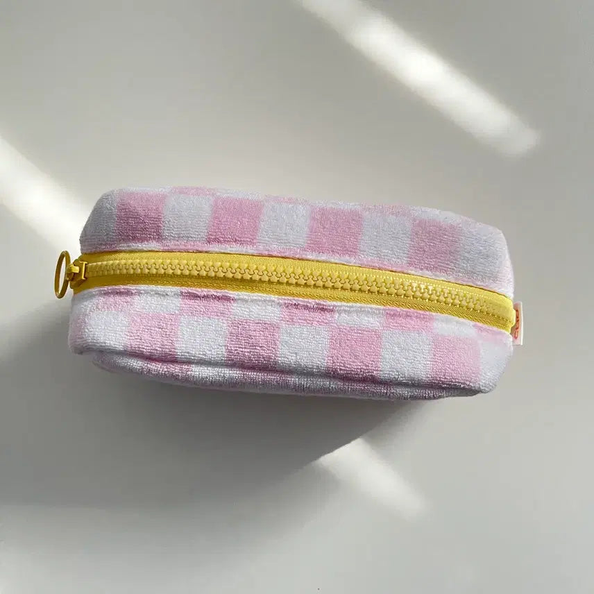 [BUNJANG] Unused Checkered Pouch / 체크 파우치(미사용)