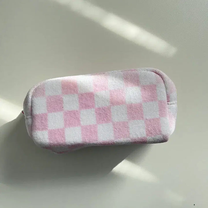 [BUNJANG] Unused Checkered Pouch / 체크 파우치(미사용)