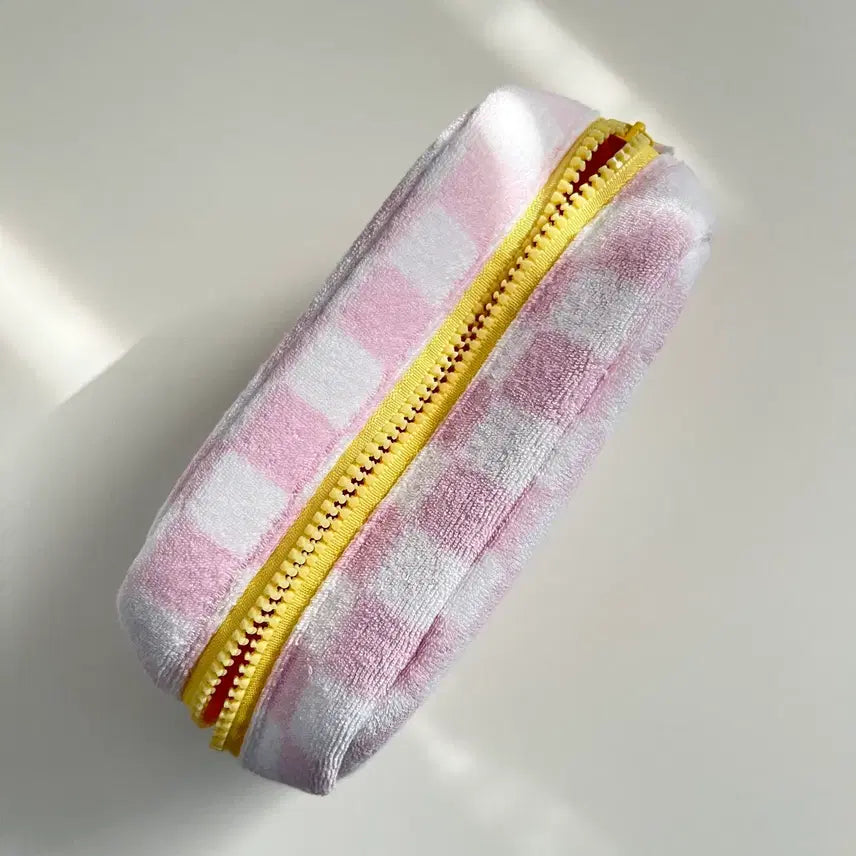 [BUNJANG] Unused Checkered Pouch / 체크 파우치(미사용)