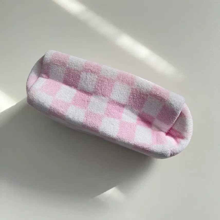 [BUNJANG] Unused Checkered Pouch / 체크 파우치(미사용)