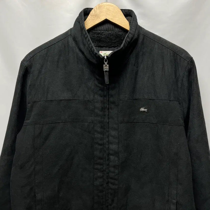 [BUNJANG] Lacoste Acrylic Fleece Lined Black Blouson Jacket / [정품/95] 라코스테 아크릴털 기모 블랙 블루종 자켓/점퍼