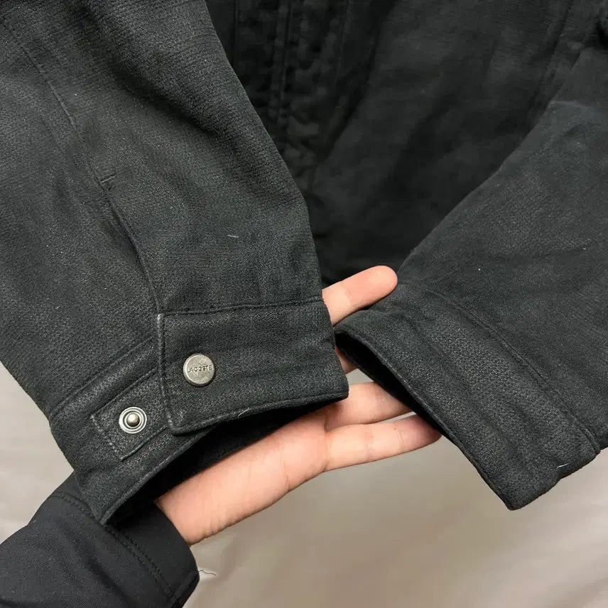 [BUNJANG] Lacoste Acrylic Fleece Lined Black Blouson Jacket / [정품/95] 라코스테 아크릴털 기모 블랙 블루종 자켓/점퍼