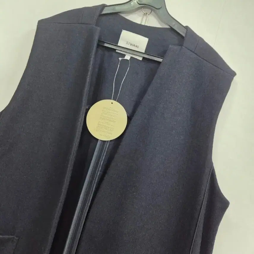 [BUNJANG] SJ WANI Navy Long Vest L / SJ WANI 네이비 롱 베스트  L (새제품)