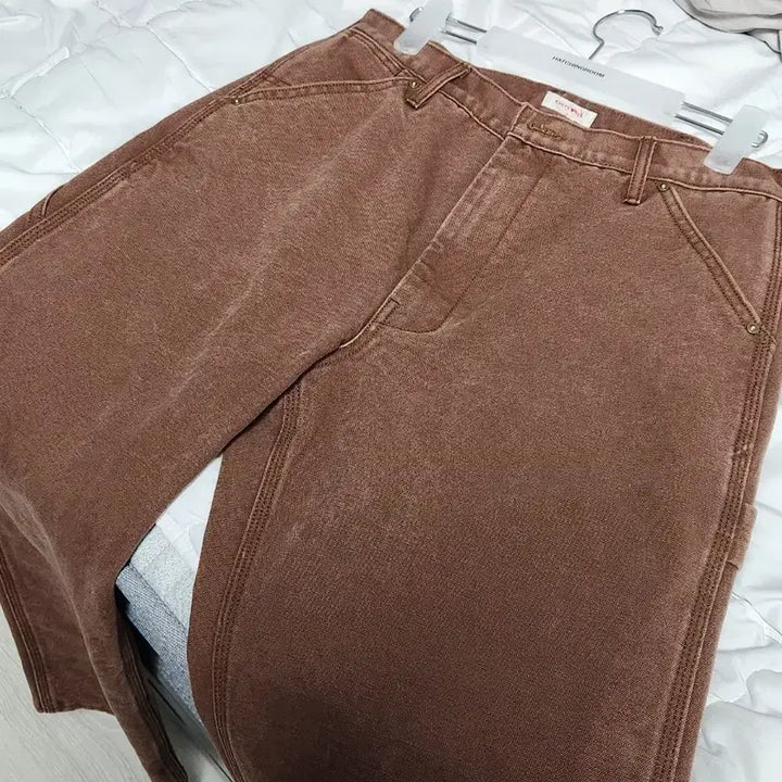 [BUNJANG] Everyone Work Pants Brown Size 2 / 에브리원 워크팬츠 브라운 2사이즈