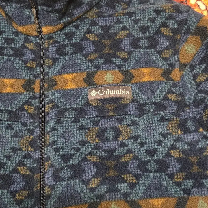 [BUNJANG] Columbia Ethnic Pattern Fleece Zip-Up Jacket - Size M / 컬럼비아(Columbia) 에스닉 패턴 후리스 집업 - M 사이즈