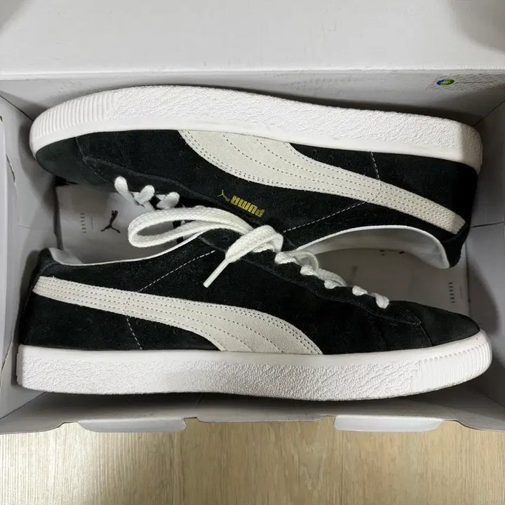 [BUNJANG] Puma Suede Vintage Black White Shoes / 푸마 스웨이드 빈티지 블랙 화이트 280