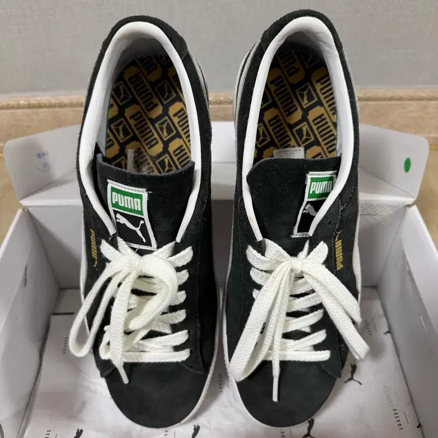 [BUNJANG] Puma Suede Vintage Black White Shoes / 푸마 스웨이드 빈티지 블랙 화이트 280