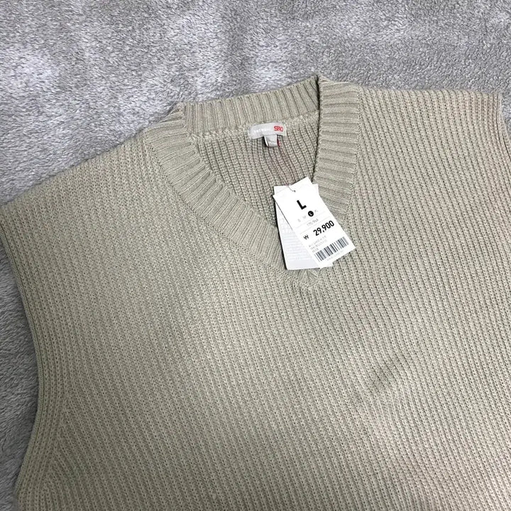 [BUNJANG] Spao Oversized Knit Vest Beige / [새제품] 스파오 오버핏 니트 베스트 L사이즈 베이지