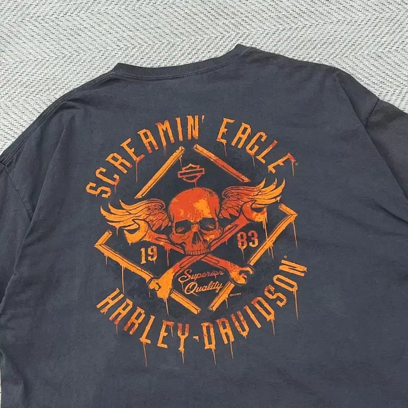 [BUNJANG] Harley-Davidson Printed T-shirt / 할리데이비슨 프린팅반팔티 r3077