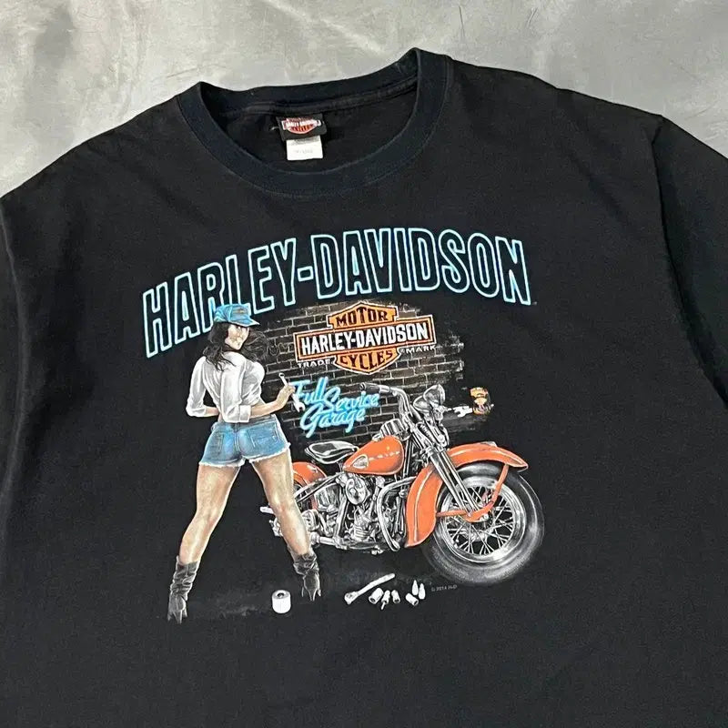 [BUNJANG] Harley-Davidson Printed T-shirt / 할리데이비슨 프린팅 반팔티 y15707