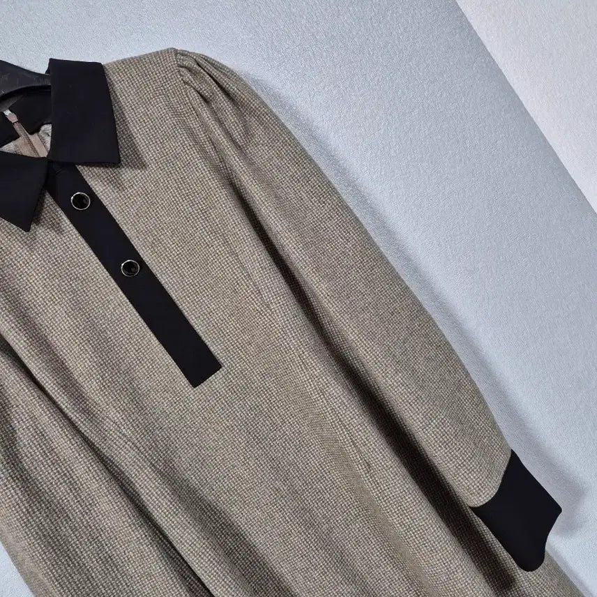 [BUNJANG] GOLD MINE Color Block Wool Blend Dress / GOLD MINE 배색 모혼방 원피스 66