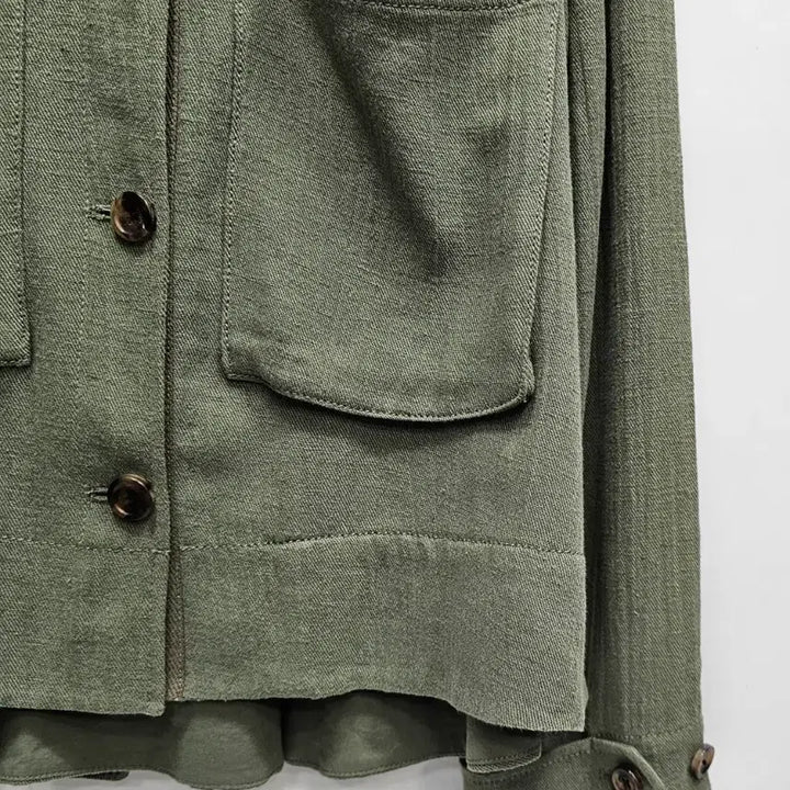 [BUNJANG] A.T.E. Vanessa Bruno Linen Blend Shirt Jacket / 아떼 바네사브루노 린넨 혼방 셔츠형 자켓 점퍼