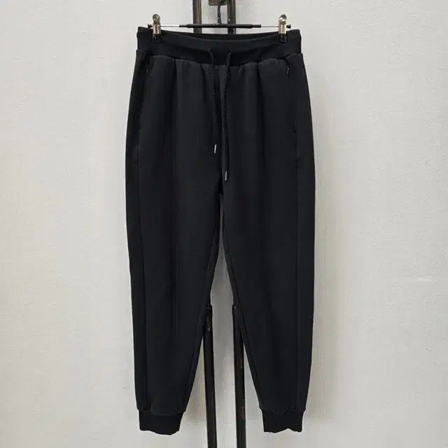 [BUNJANG] Black Velour Lined Training Pants / 블랙 벨로아 안감 트레이닝 바지