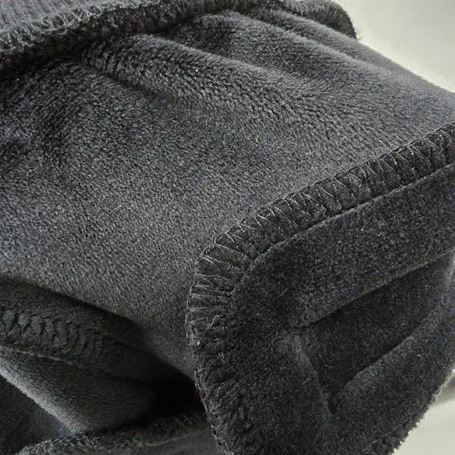 [BUNJANG] Black Velour Lined Training Pants / 블랙 벨로아 안감 트레이닝 바지